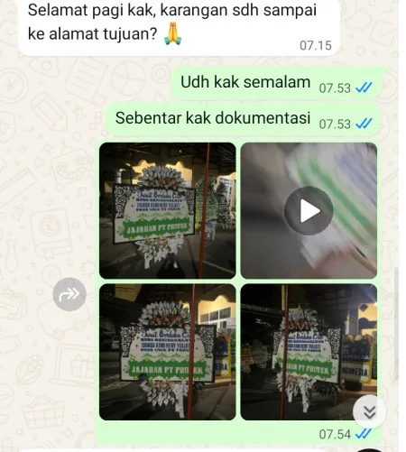 Pengiriman Papan Bunga Selamat Rawajati