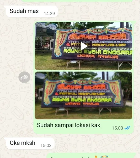 Pengiriman Papan Bunga Rawajati